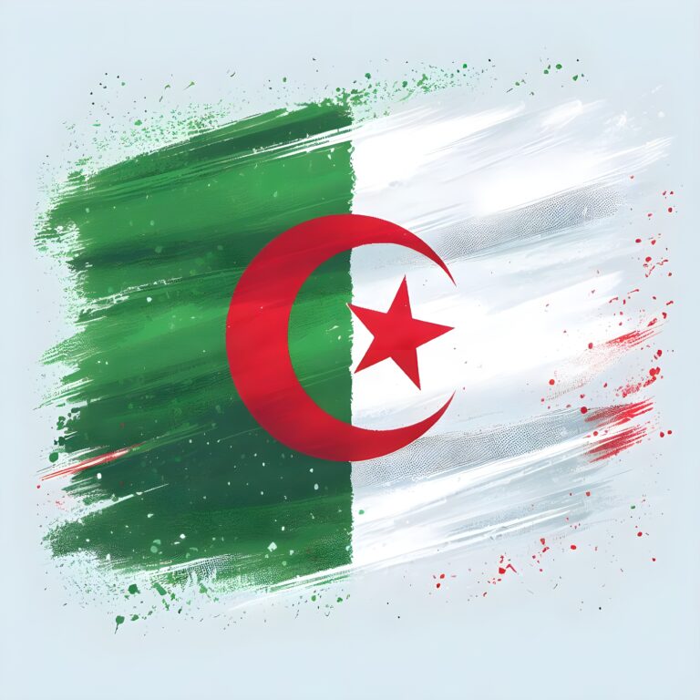 Background vector Algeria flag
