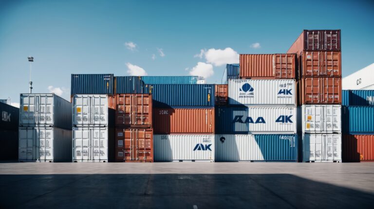 Large Amount of Containers Stacked on Top of Each Other